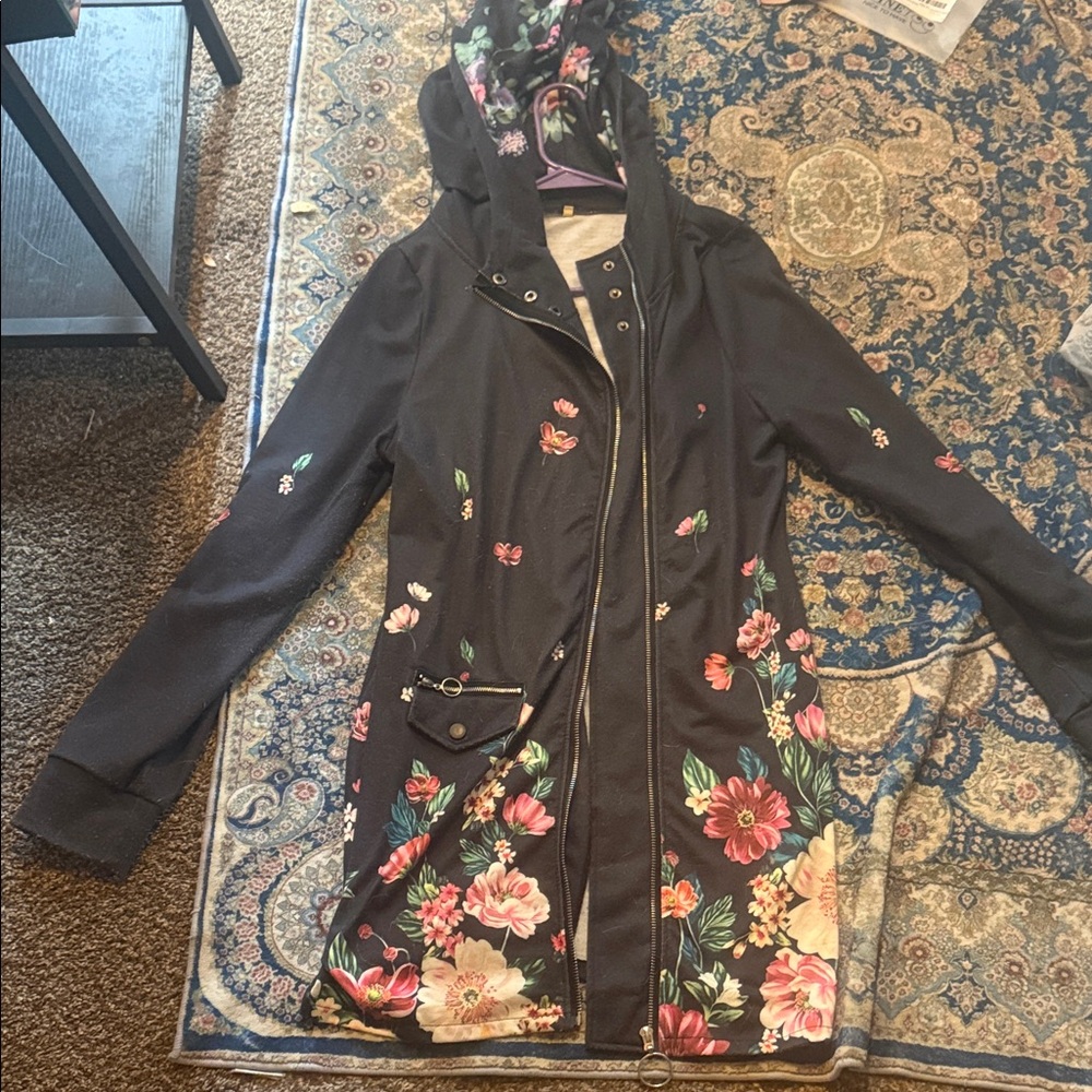 Floral Hooded Jacket
